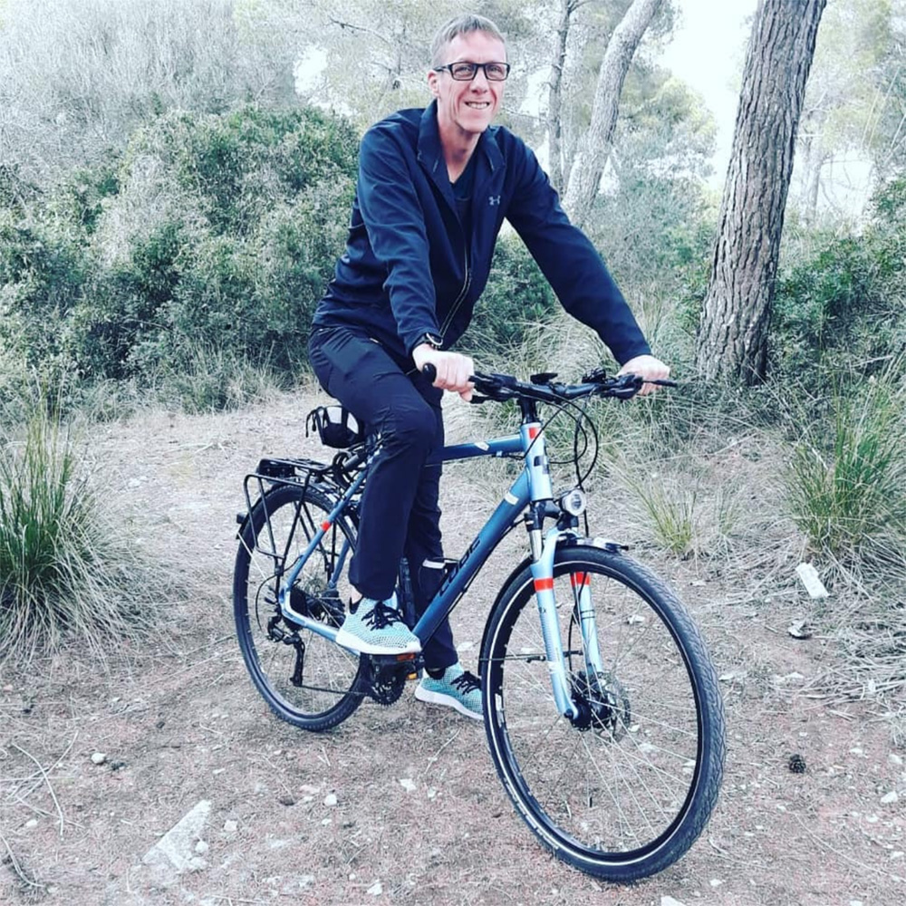 Martin Licht auf dem Fahrrad